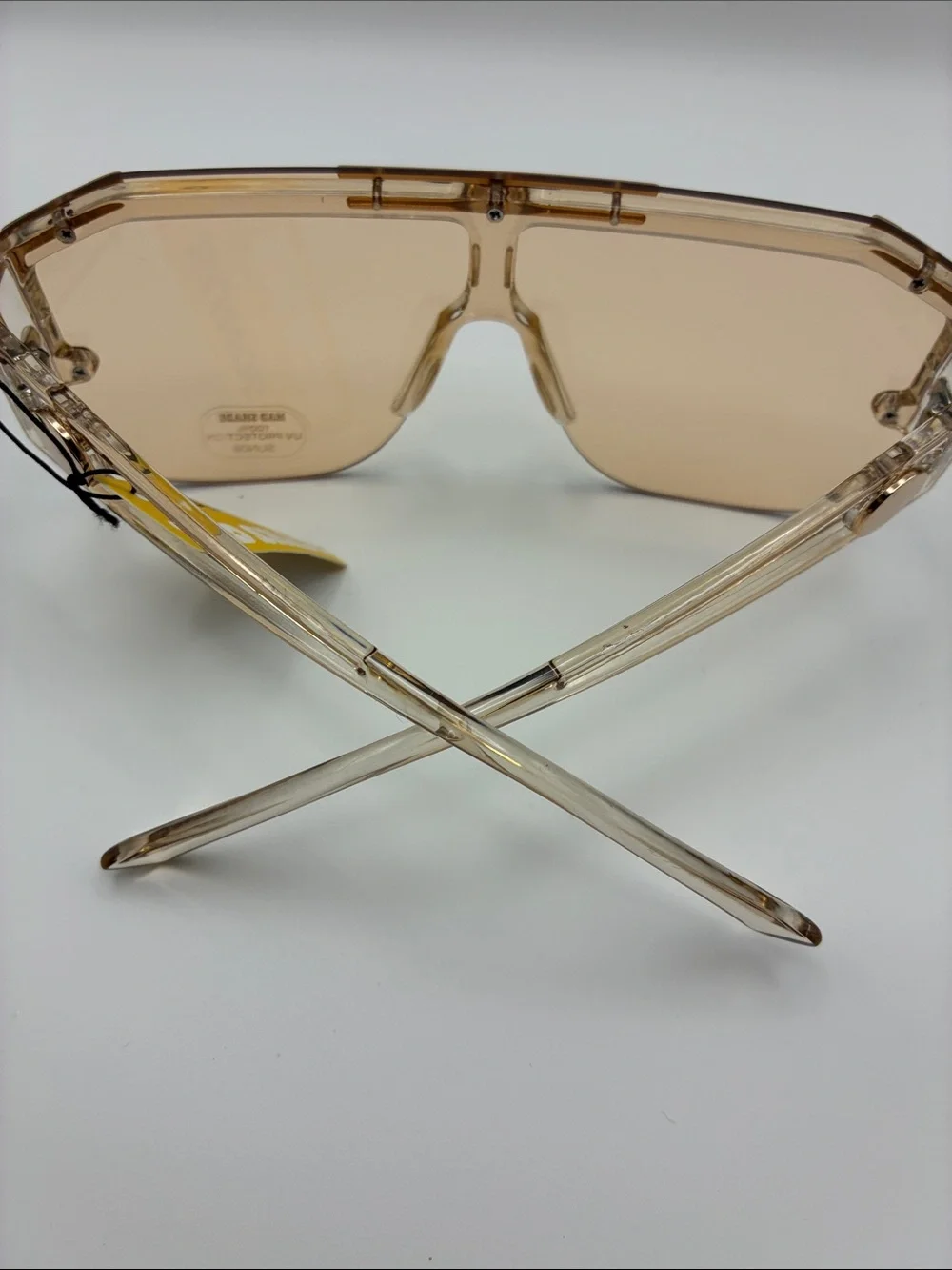 Women’s Shield Sunglasses in Light Amber